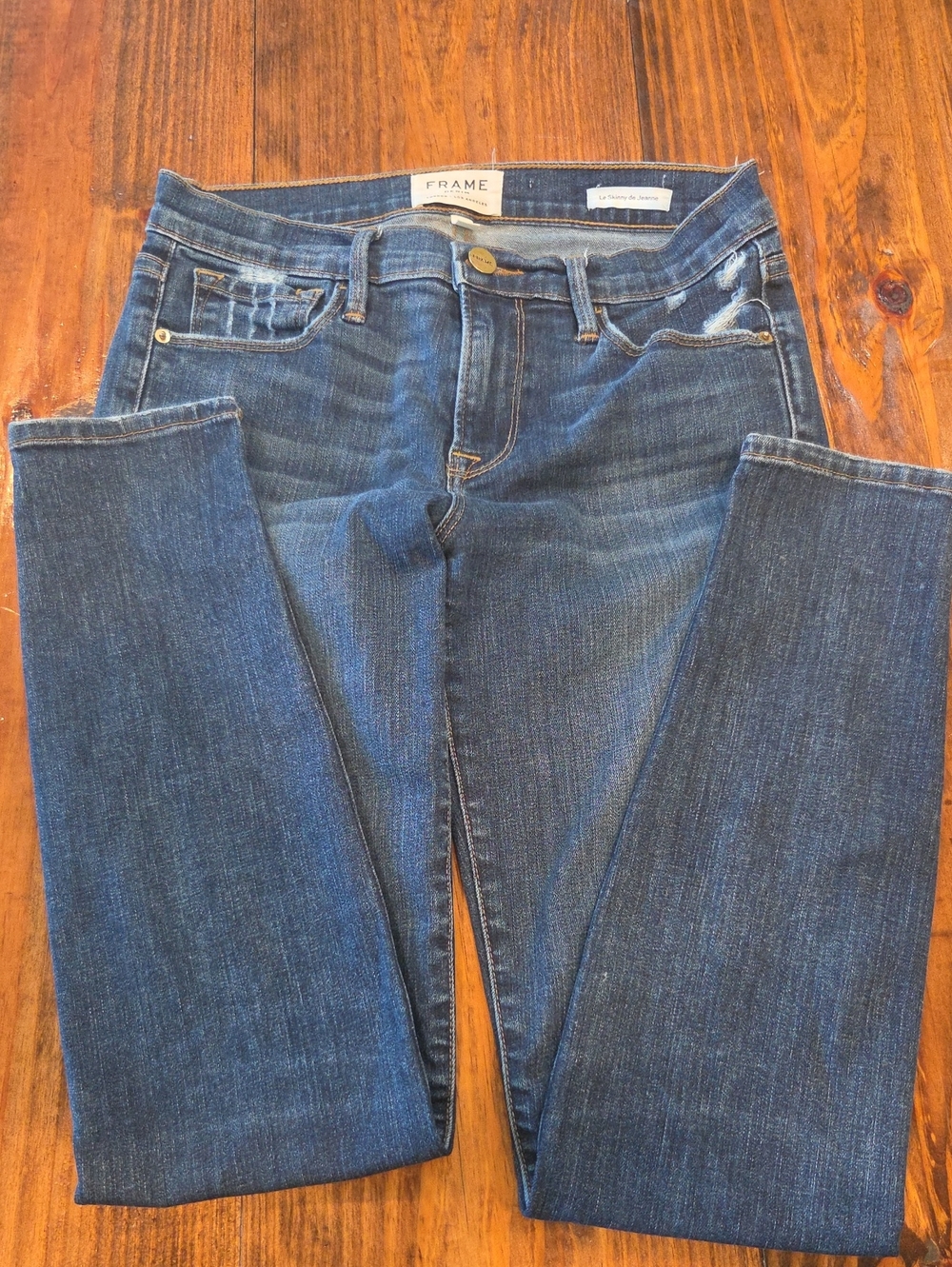 Frame Denim Dark Blue Skinny Jeans for Women